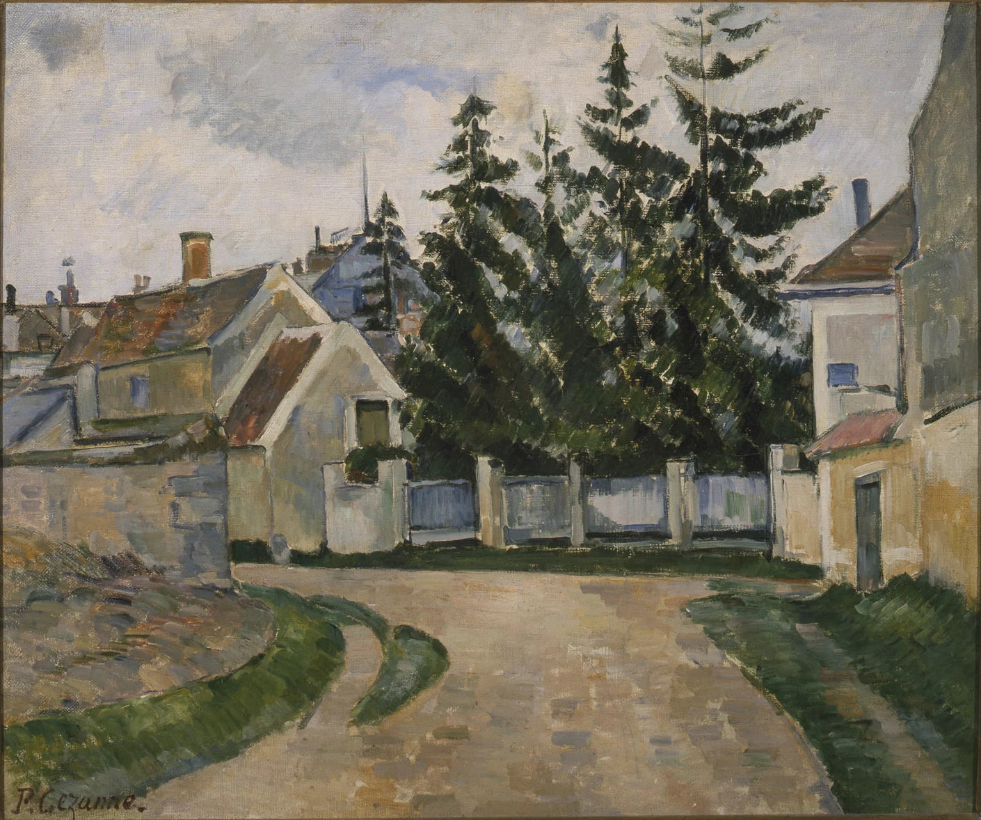 Maisons et sapins vers 1881 Paul Cézanne Kreeger Museum 1963.6 FWN 174 – reproduction peinture à l’huile sur toile