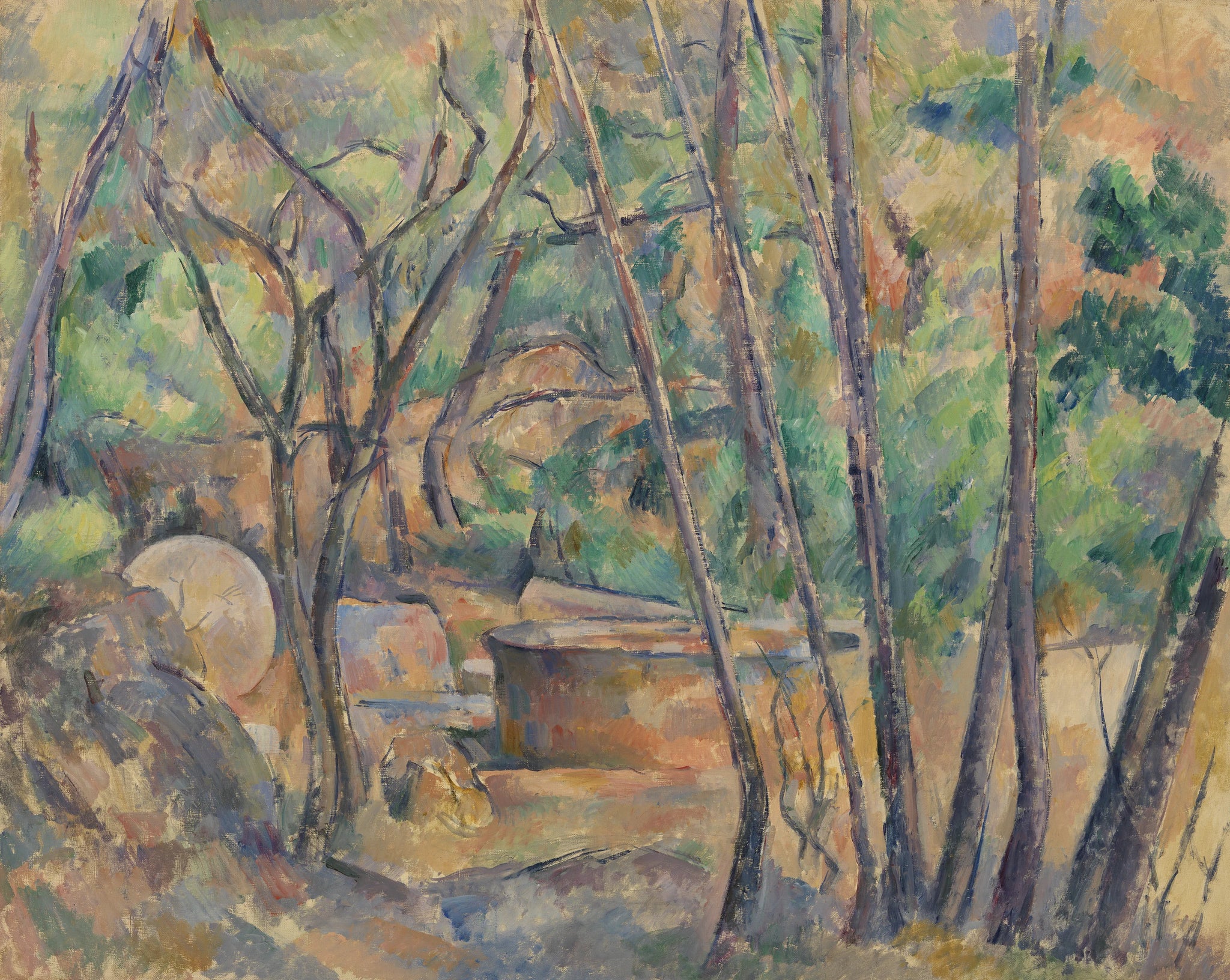 Meule et citerne en sous-bois 1892–1894 Paul Cézanne Barnes Foundation BF165 – reproduction peinture à l’huile sur toile