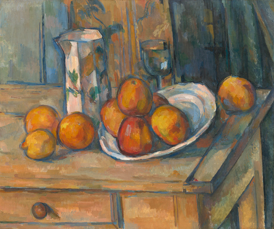 Nature morte : pot à lait et fruits, vers 1900, Paul Cézanne, National Gallery of Art – reproduction peinture à l’huile sur toile
