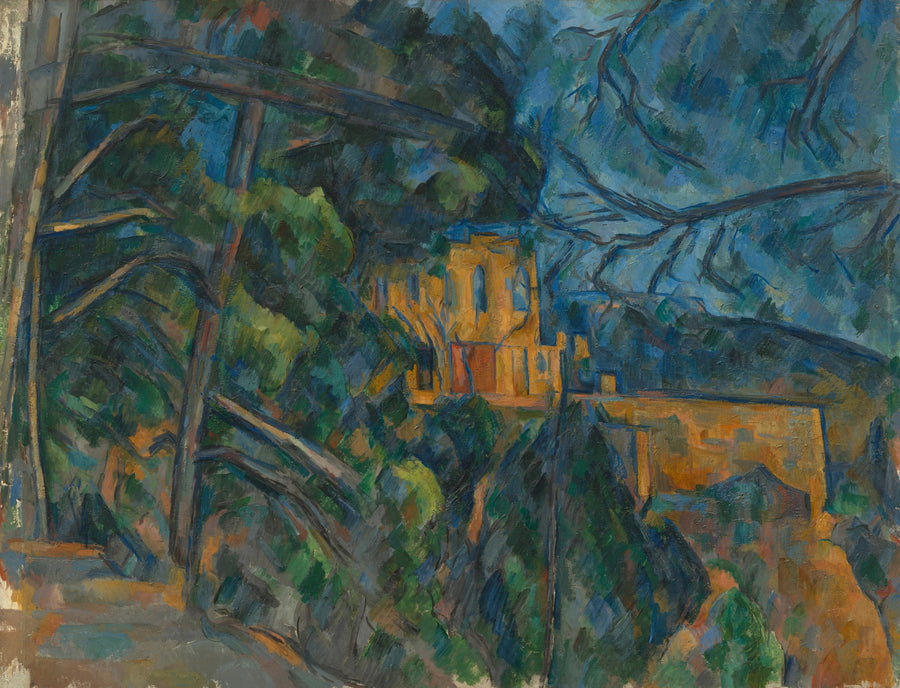 Castello Nero dietro gli alberi - Paul Cézanne