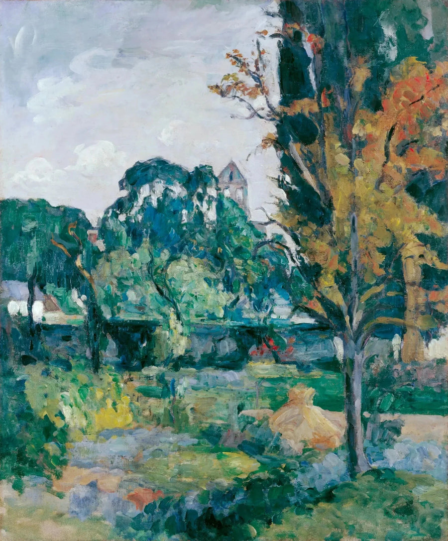 Paesaggio con campanile - Paul Cézanne