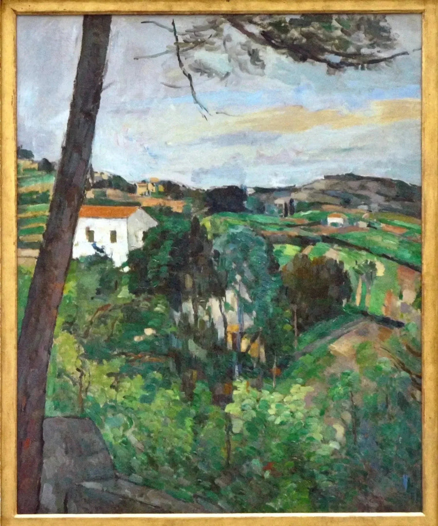 Paesaggio con tetto rosso - Paul Cézanne