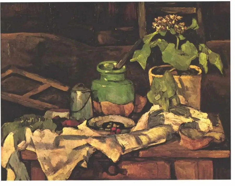 Vaso di fiori su un tavolo - Paul Cézanne