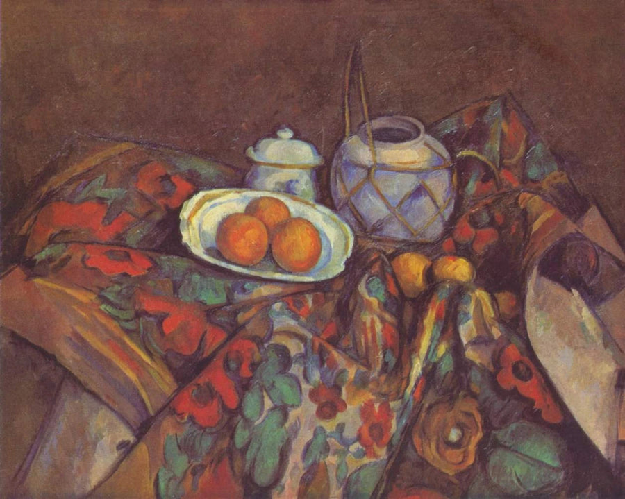 Natura morta, vaso di zenzero, zuccheriera e arance - Paul Cézanne
