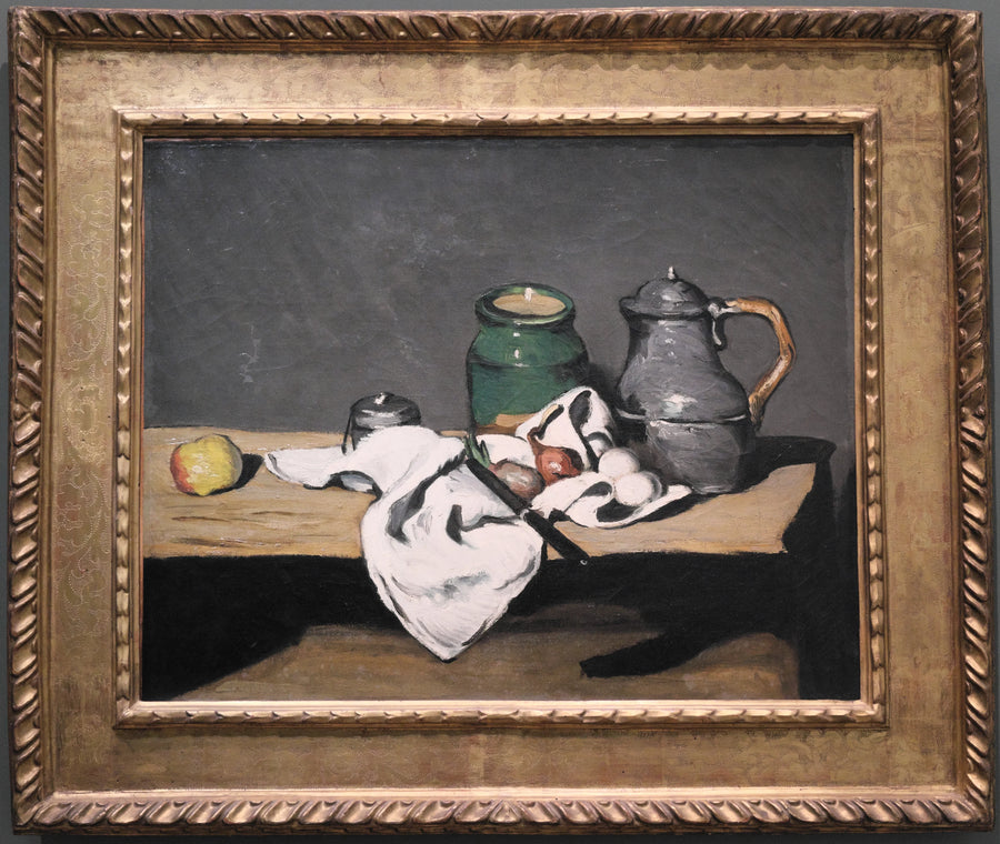 Vaso verde e bollitore di stagno - Paul Cézanne