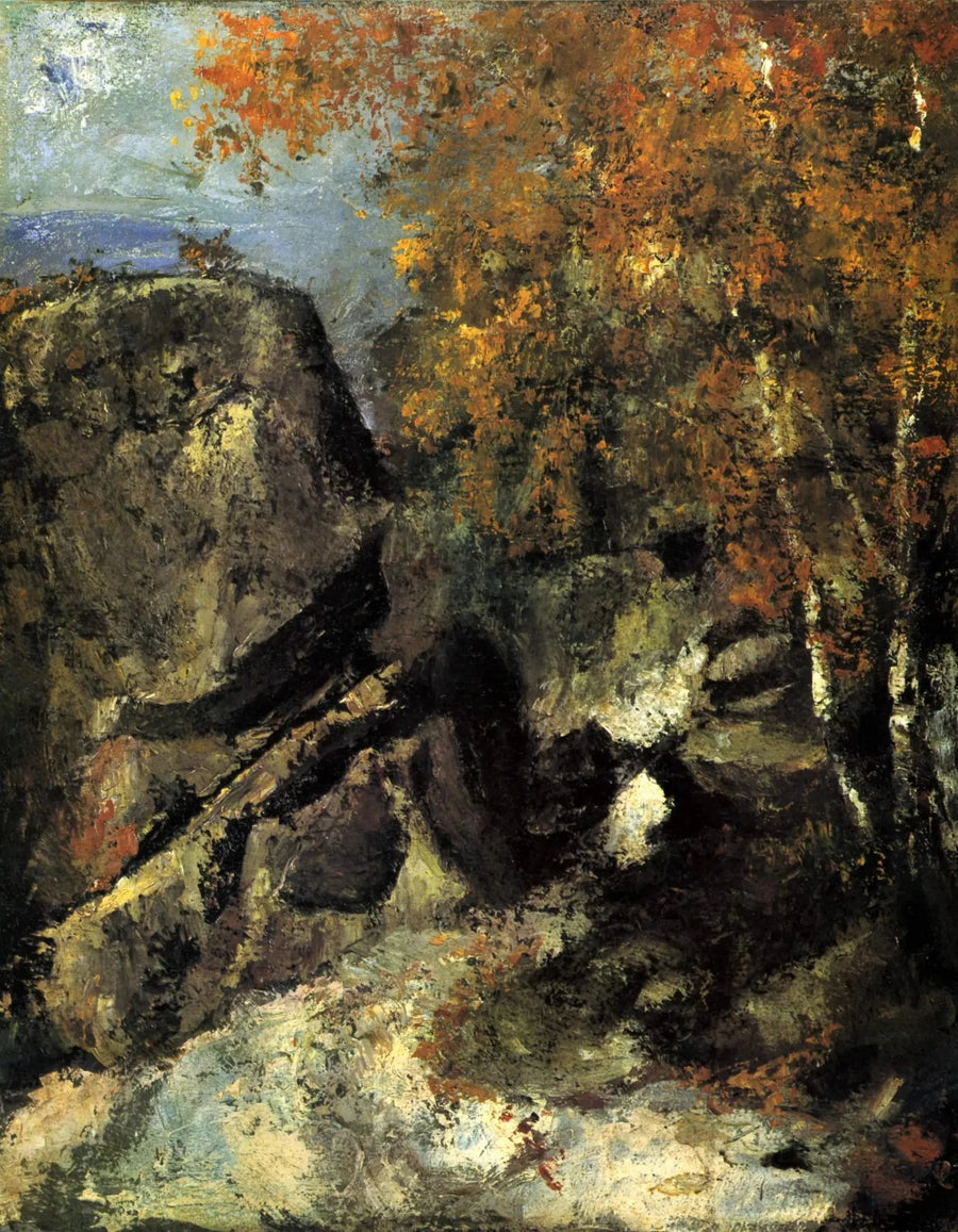Rocce nella foresta - Paul Cézanne