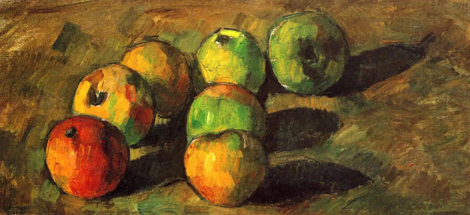 Sept pommes 1877–1878 Paul Cézanne collection Thaw FWN 755 – reproduction peinture à l’huile sur toile