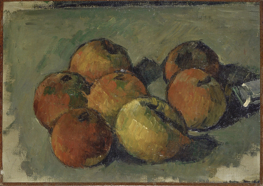 Natura morta con sette mele e tubo di colore - Paul Cézanne