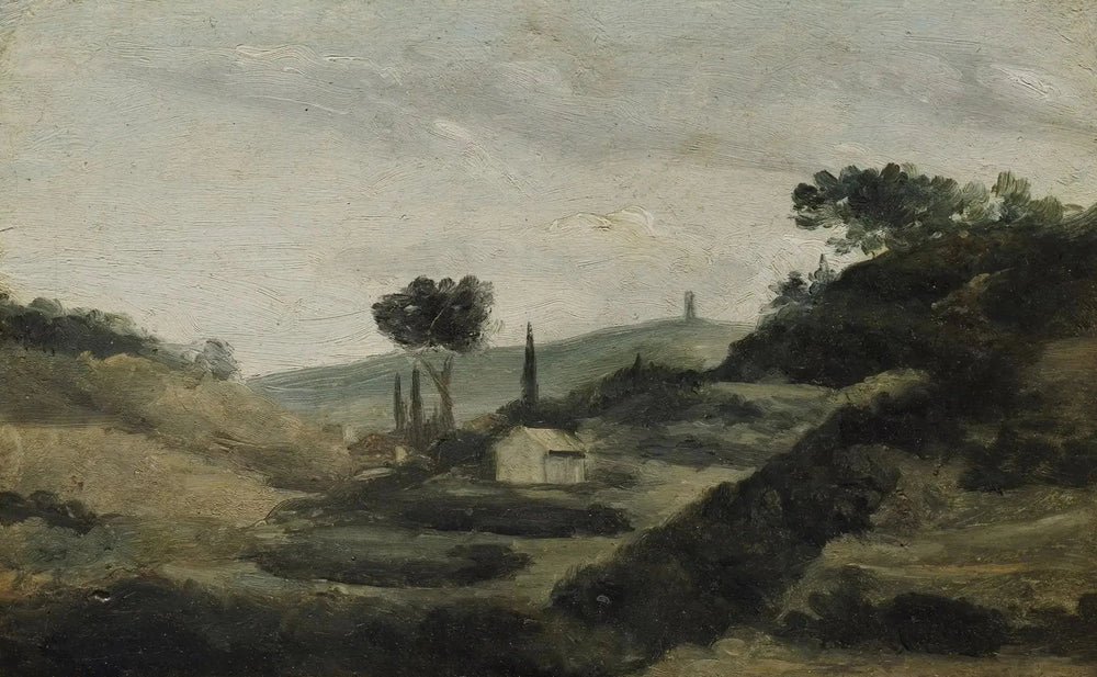 Paysage de la campagne d’Aix à la tour de César vers 1862 Paul Cézanne musée d’Orsay RF 1981 59 – reproduction peinture à l’huile sur toile