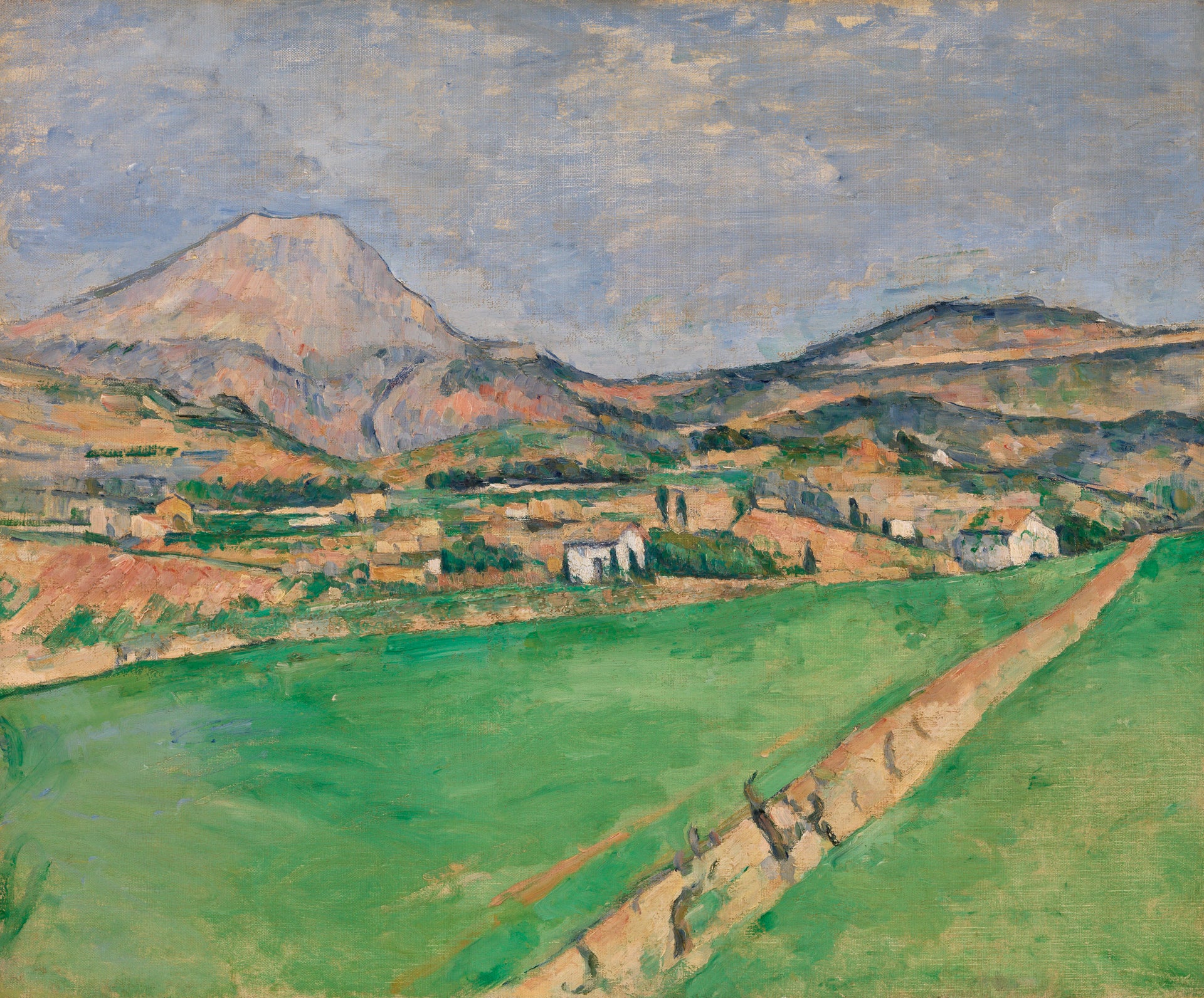 Vers la Montagne Sainte-Victoire 1878–1879 Paul Cézanne Barnes Foundation BF 300 – reproduction peinture à l’huile sur toile