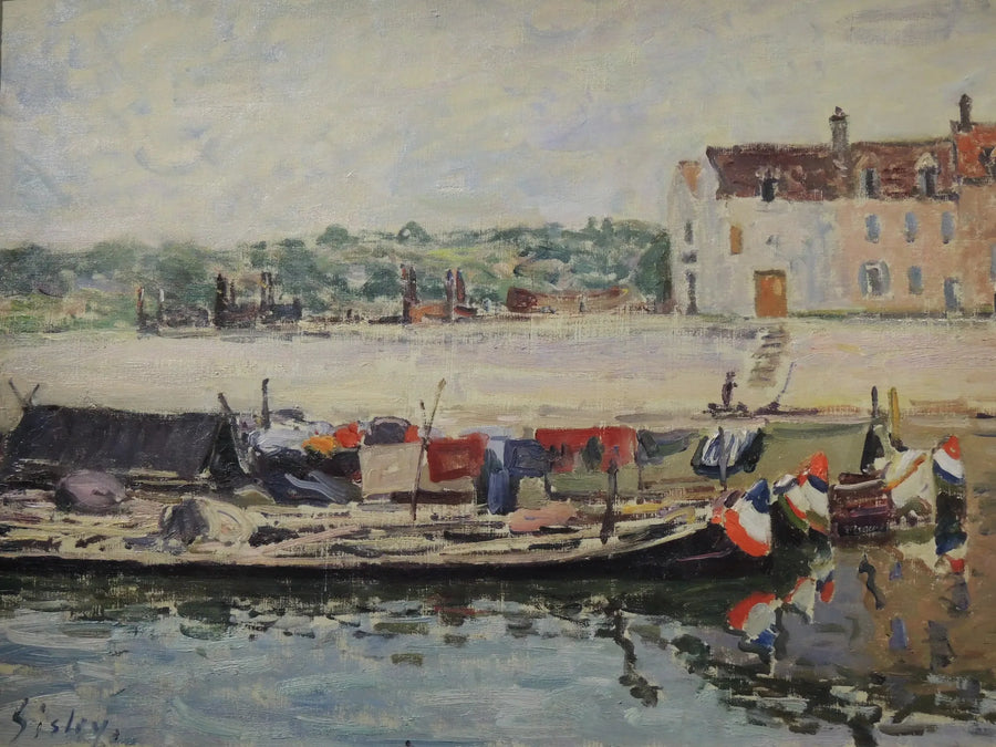 Barchini a St-Mammès - Alfred Sisley