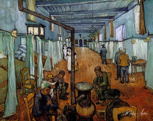 Chambre à coucher dans l'hôpital en Arles - Van Gogh - Reproductions de tableaux et peintures haut de gamme