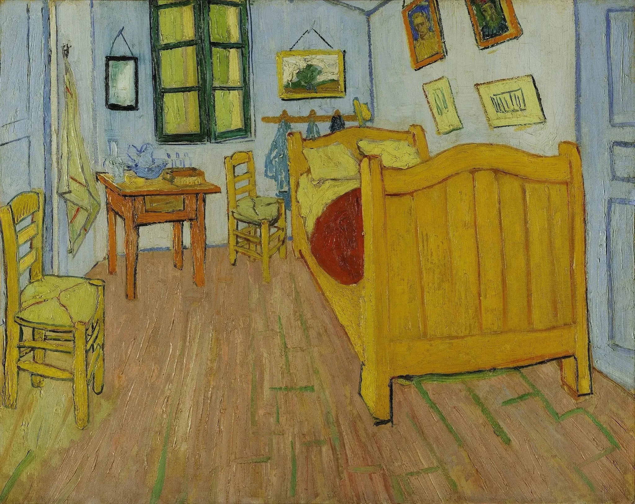 La Chambre à Arles F482 de Vincent van Gogh, première version du Van Gogh Museum