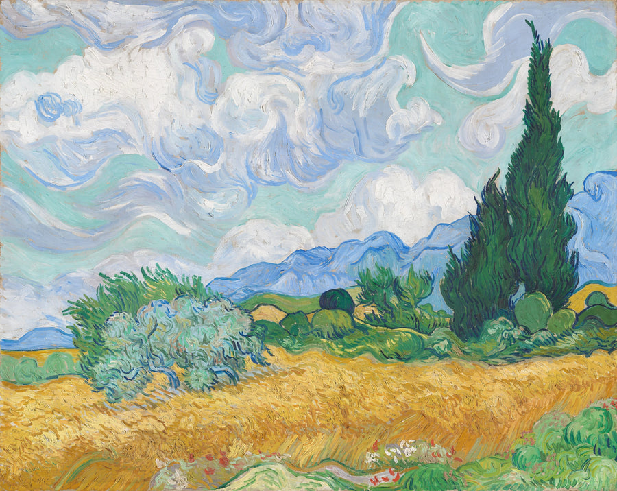 Un campo di grano con cipressi - Vincent van Gogh