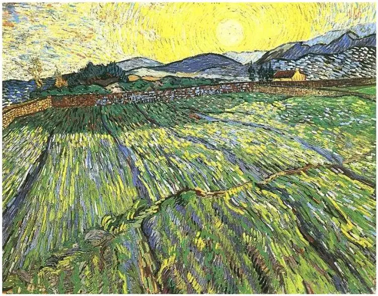 Campo chiuso con sole nascente - Vincent van Gogh