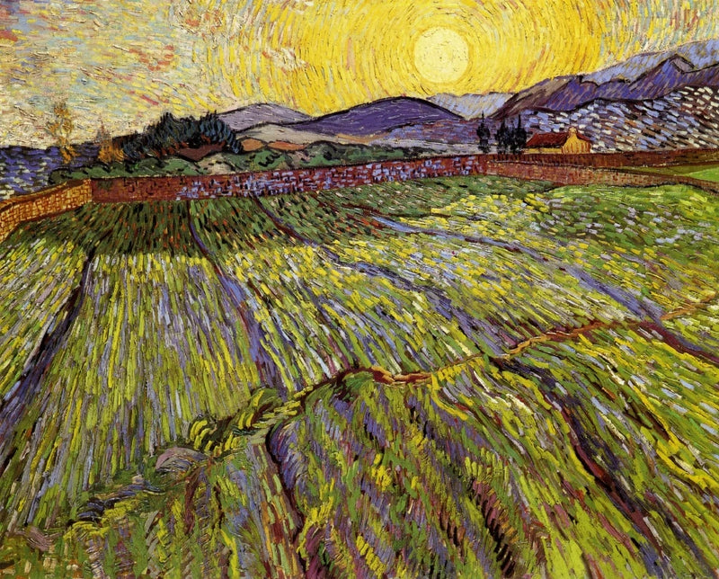 Campo chiuso con sole nascente - Vincent van Gogh