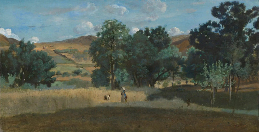 Campo di grano nel Morvan - Jean-Baptiste Camille Corot