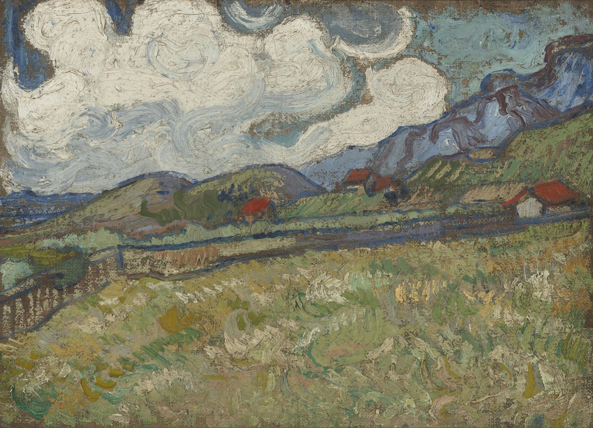 Champ de blé derrière l’hôpital Saint-Paul F722 de Vincent van Gogh, Virginia Museum of Fine Arts