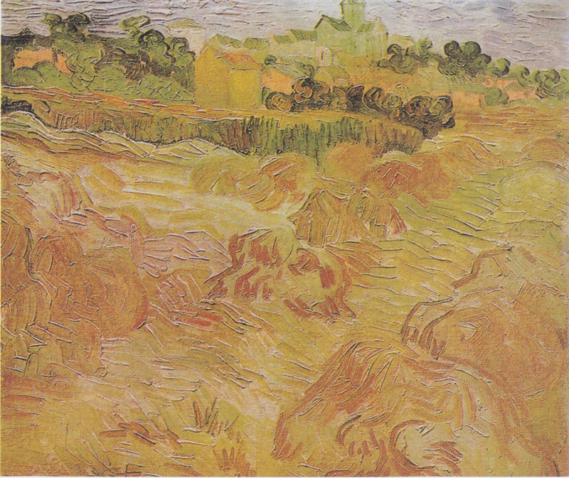 Campi di grano con Auvers sullo sfondo - Vincent van Gogh