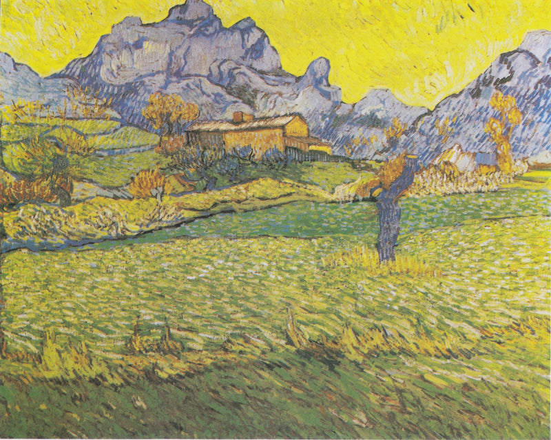 Campi di grano in un paesaggio montano - Vincent van Gogh