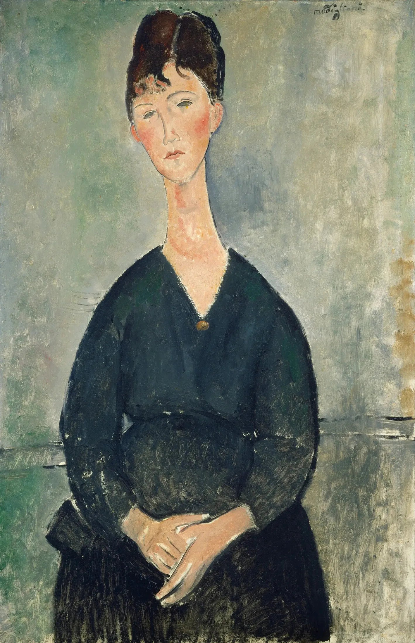 Chanteuse de café-concert - Amedeo Modigliani image 1 copie de tableau peinte à la main