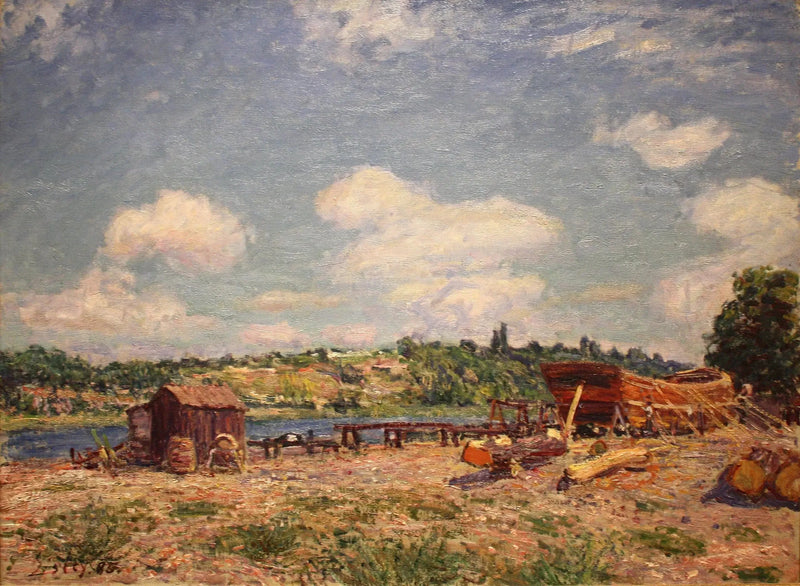 Cantiere navale a Saint-Mammès - Alfred Sisley