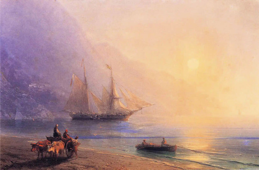 Caricamento di provviste al largo delle coste della Crimea - Ivan Aïvazovski