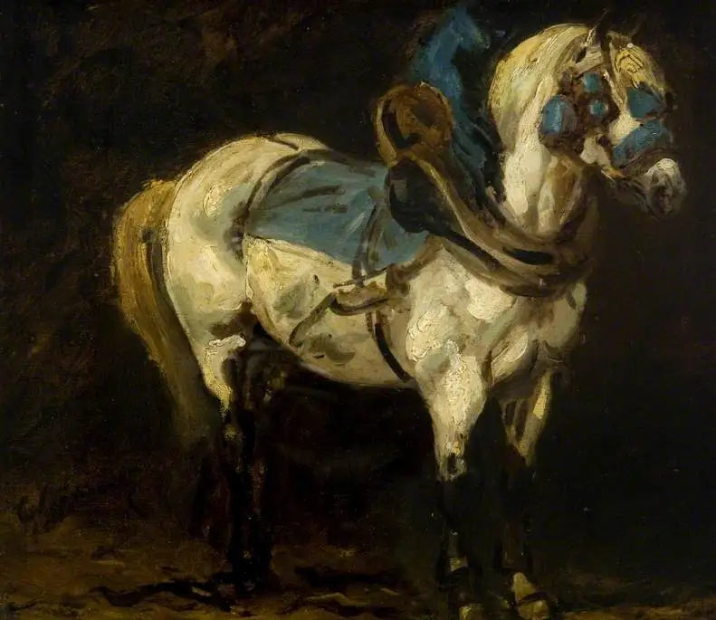 Caricatore grigio imbracato con imbracature blu - Théodore Géricault