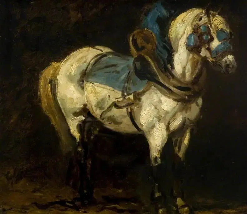 Caricatore grigio imbracato con imbracature blu - Théodore Géricault