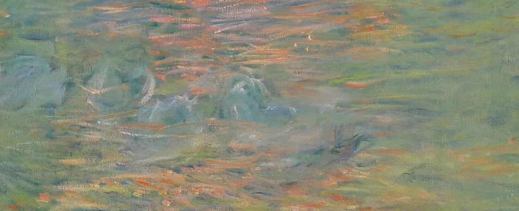 Détail des bateaux et de la Tamise dans Charing Cross Bridge W1550 de Claude Monet