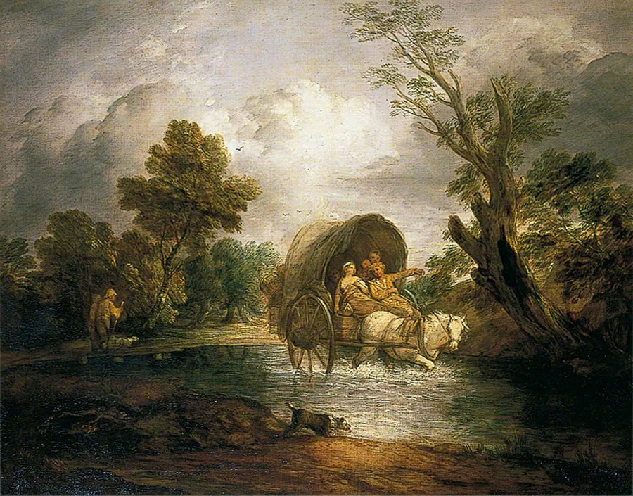 Carro da campagna che attraversa un guado - Thomas Gainsborough