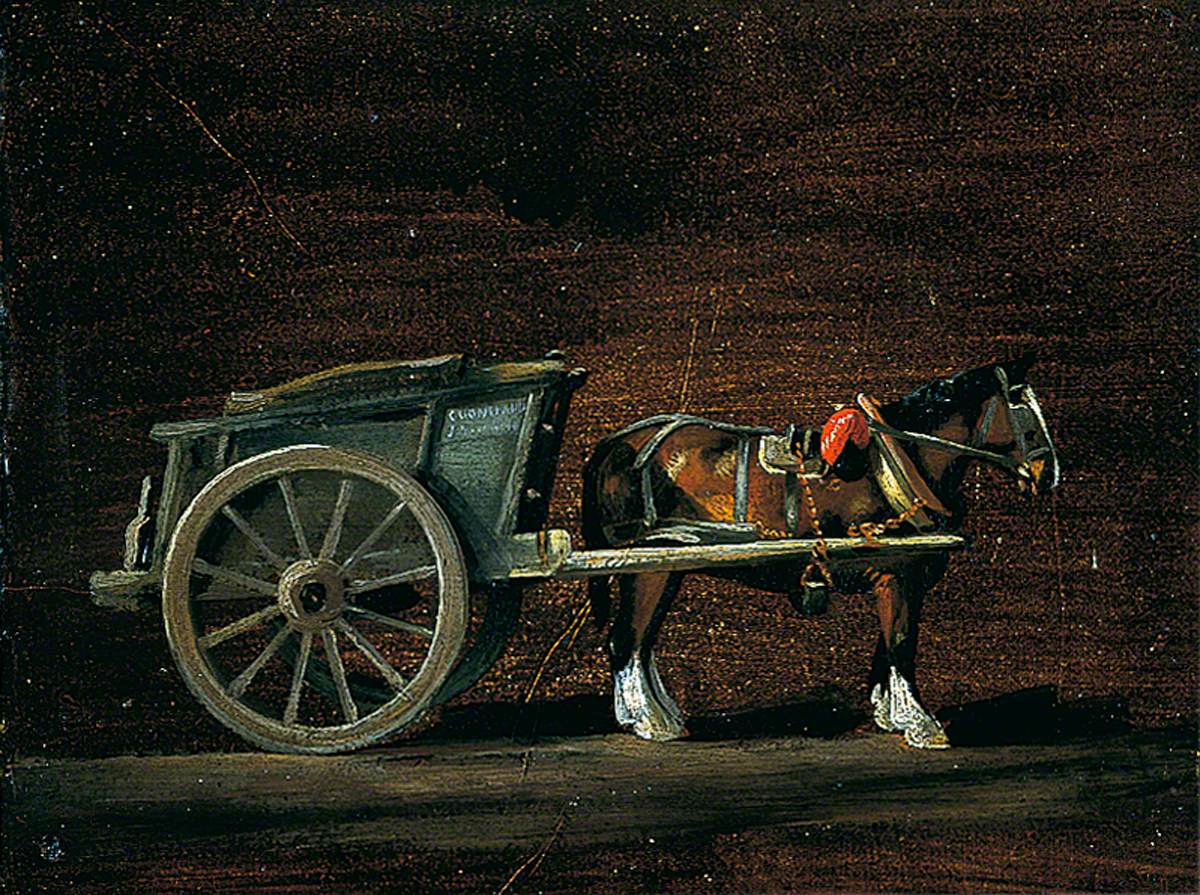 Chariot de ferme cheval attelé - John Constable - Alpha Reproduction