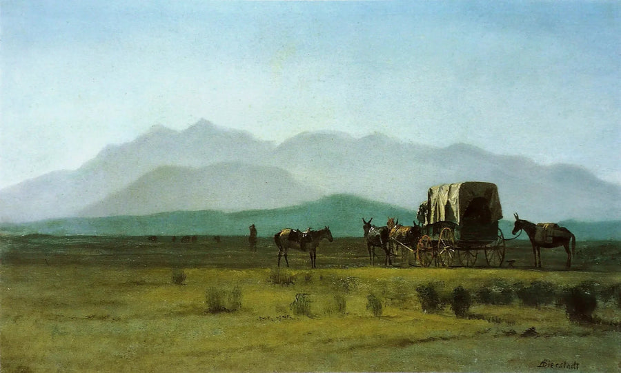 Carro dell'arpentatore nelle Montagne Rocciose - Albert Bierstadt