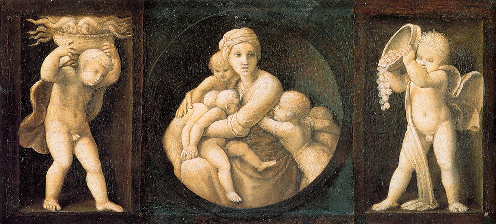 La Charité, prédelle Baglioni peinte par Raphaël en 1507 – reproduction peinture à l’huile sur toile