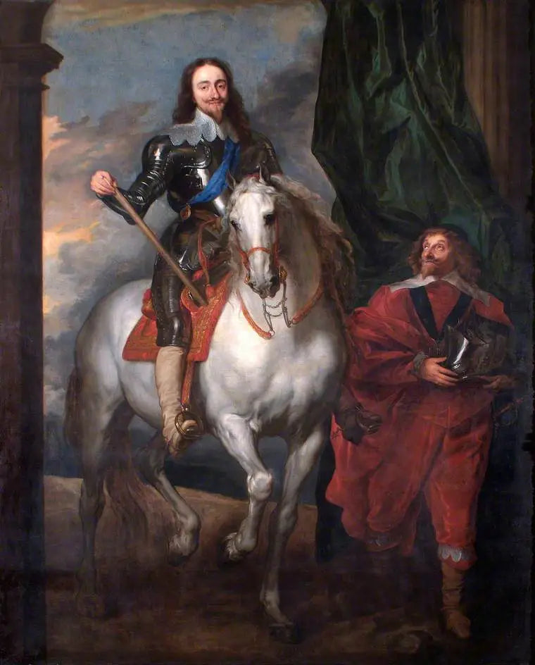 Carlo I (1600-1649), a cavallo con Monsieur de Saint-Antoine - Antoine van Dyck