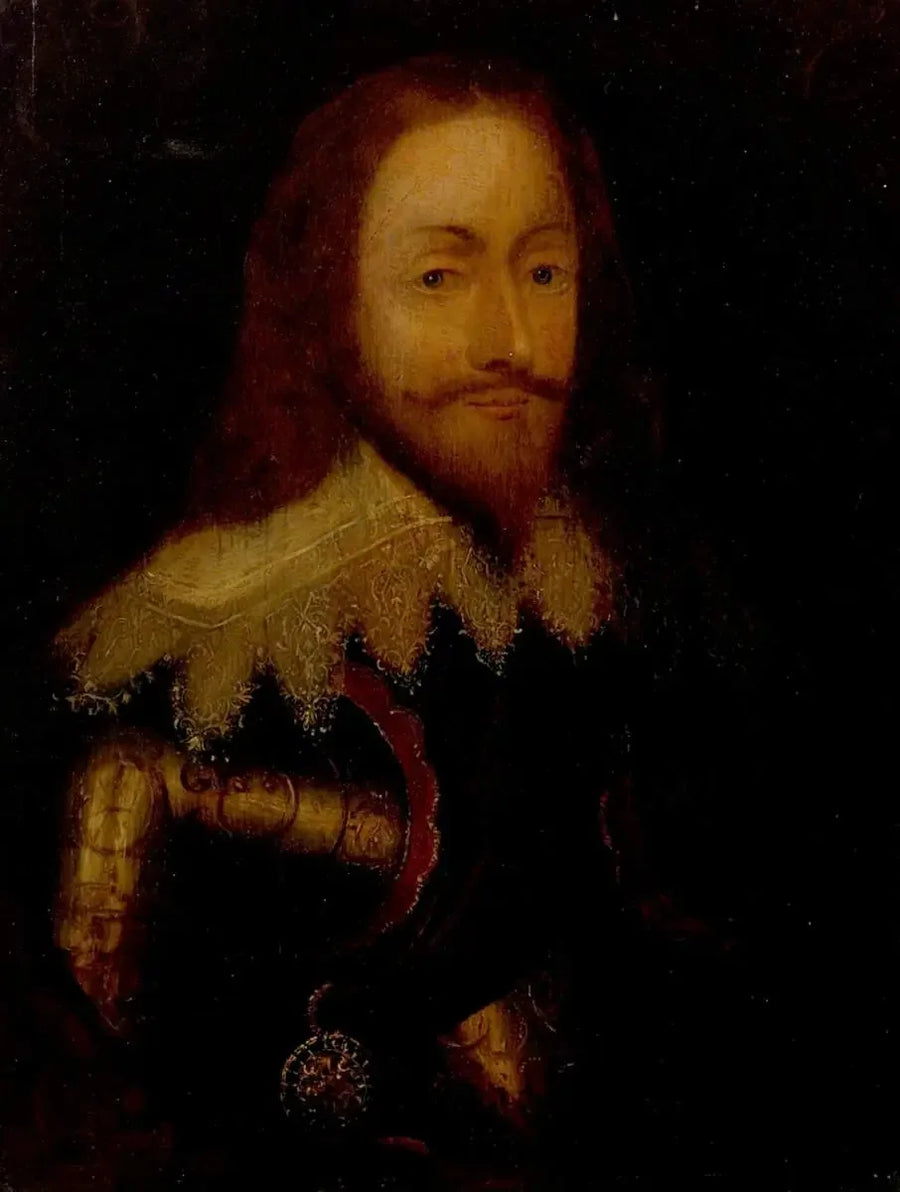 Carlo I (1600-1649), in armatura e indossando l'Ordine dello Scorbione - Antoine van Dyck