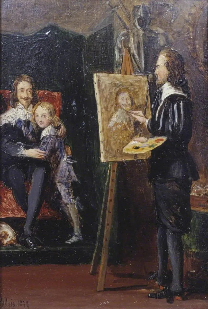 Carlo I e suo figlio nell'atelier di Van Dyck - John Everett Millais