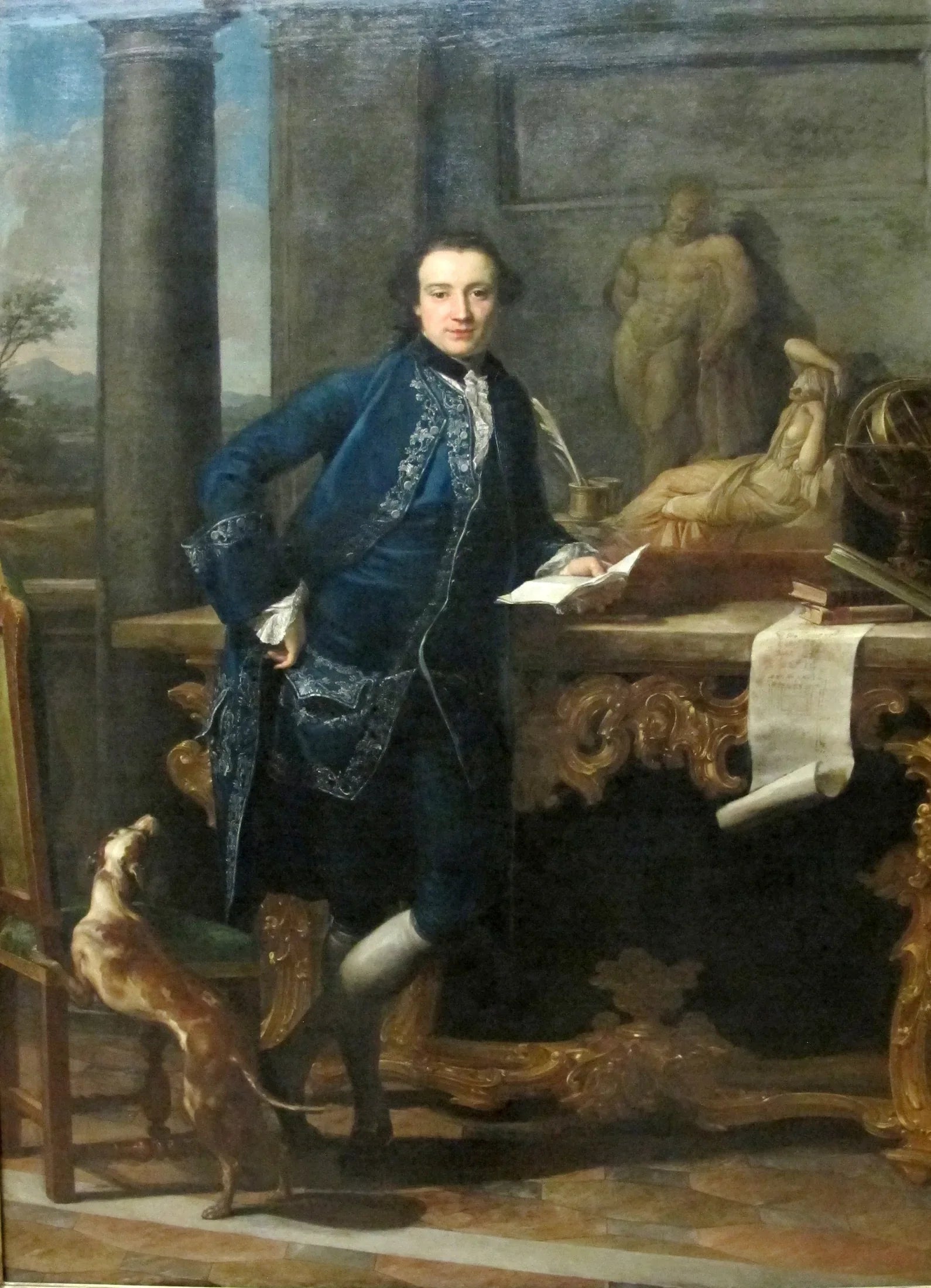 Charles Joseph Crowle - Pompeo Batoni image 1 reproduction artisanale de tableau