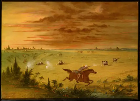 Caccia allo struzzo, Buenos Aires - Auca - George Catlin