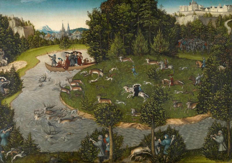 Caccia al cervo dell'elettore Federico il Saggio - Lucas Cranach il Vecchio