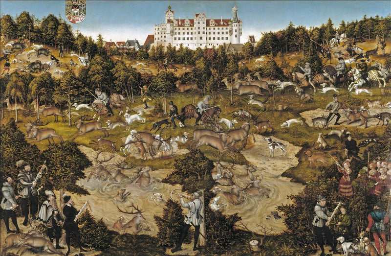 Caccia al castello di Torgau in onore di Carlo V - Lucas Cranach il Vecchio