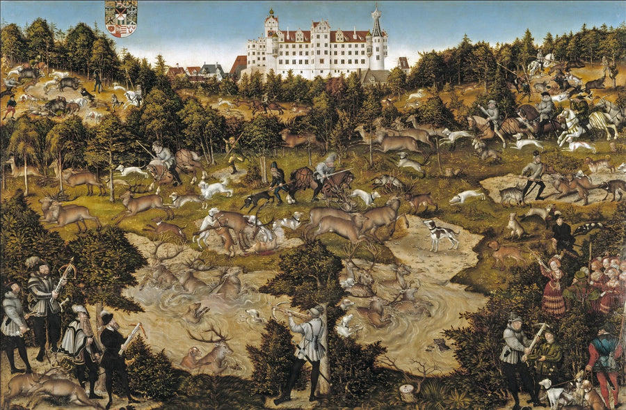 Caccia al castello di Torgau in onore di Carlo V - Lucas Cranach il Vecchio