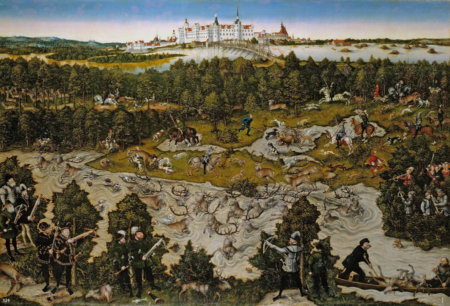 Caccia al castello di Torgau in onore di Ferdinando I - Lucas Cranach il Vecchio