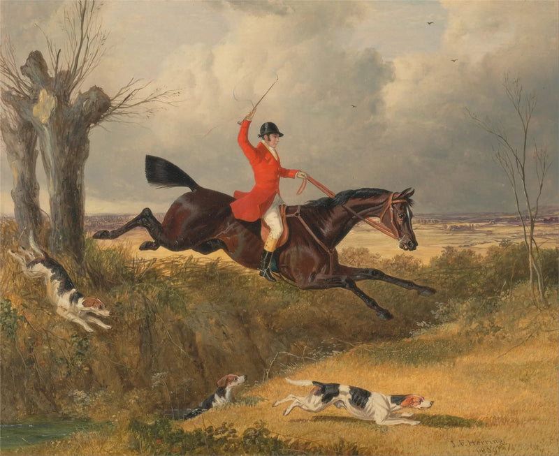 Caccia alla volpe : pulizia di un fossato - John Frederick Herring, Sr.