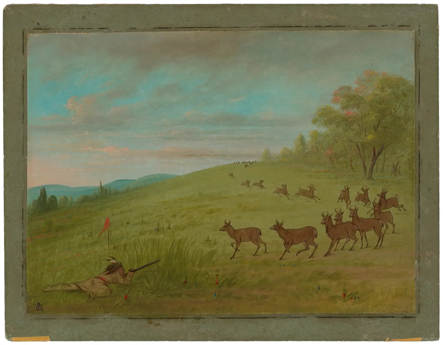 Caccia alle antilopi - Assinneboine - George Catlin