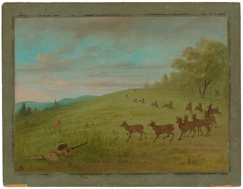 Caccia alle antilopi - Assinneboine - George Catlin