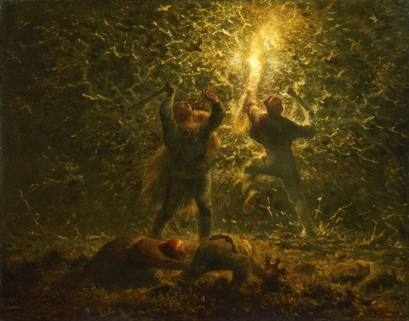 Caccia agli uccelli notturni - Jean-François Millet