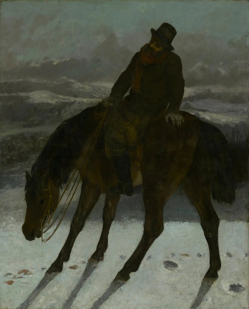 Cacciatore a cavallo che ritrova la pista - Gustave Courbet