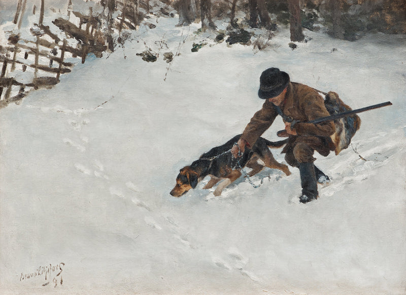 Cacciatore con cane - Bruno Liljefors