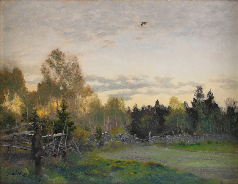 Cacciatore in un paesaggio autunnale - Bruno Liljefors